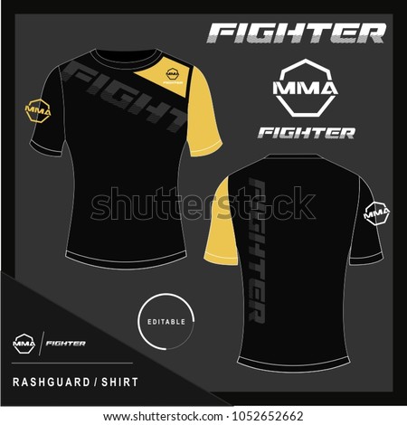 Rash Guard Mma Shirt Design Template Vector De Stock1052652662 Shutterstock Rash Guard Design Template