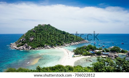 Tombolo Geography View Point Nangyuan Island Stock Photo (Royalty Free ...