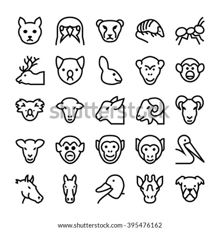 Set Dog Breed Icons Vector Illustration Stock Vector 203917345 ...