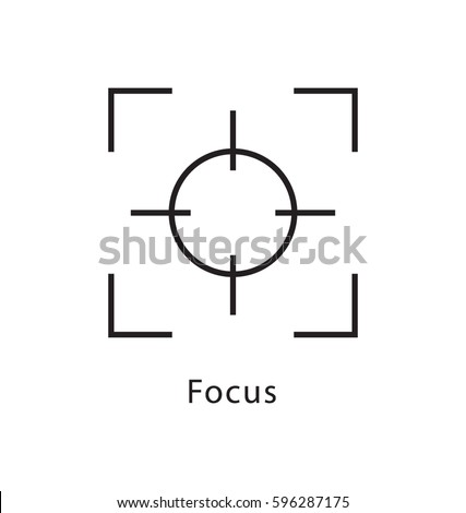 Focus Vector Line Icon Stock Vector 596287175 - Shutterstock