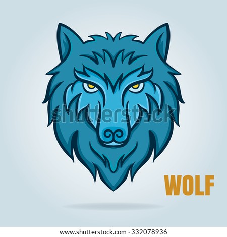 vector graphic of wolf,design for logo badge,decal,etc