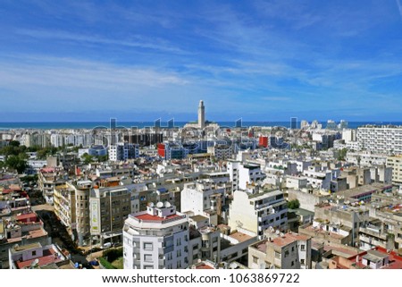 Panoramic Aerial View Casablanca Hassan II Stock Photo (Royalty Free ...