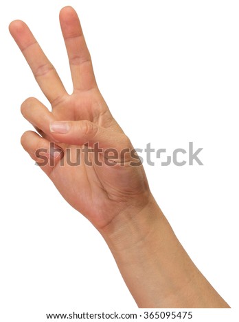 Hand Peace Sign Stock Photo 365095475 - Shutterstock