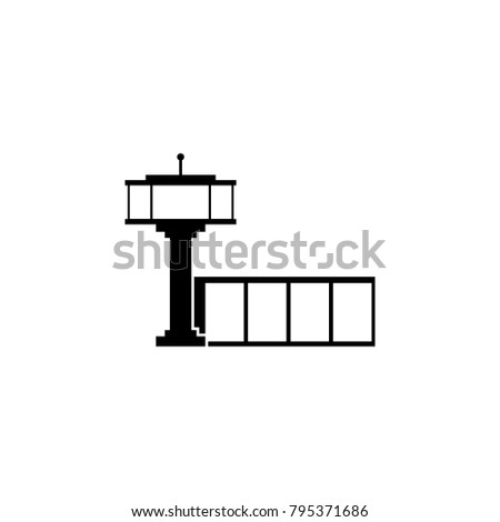 tower at the airport icon. Element of airport icons. Premium quality graphic design icon. Signs, outline symbols collection icon for websites, web design, mobile app on white background