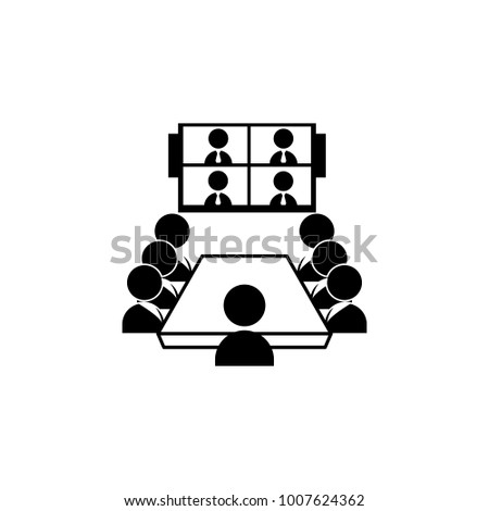 Regional Meeting Icon Elements Business Meeting Stock Illustration ...