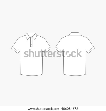 Blank Tshirt Template Vector Stock Vector 393989734 - Shutterstock