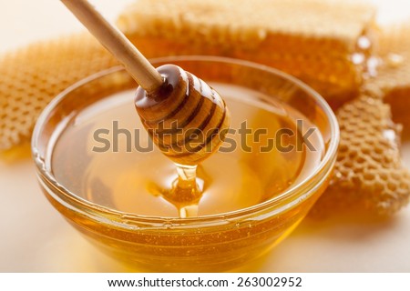 Honey, Honeycomb, Honey Bee.