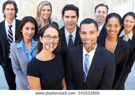 Portrait Of Business Team Outside Office