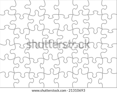 Beautiful Transparent Jigsaw Puzzle Vector 5x7 Stock Vector 42542719 ...