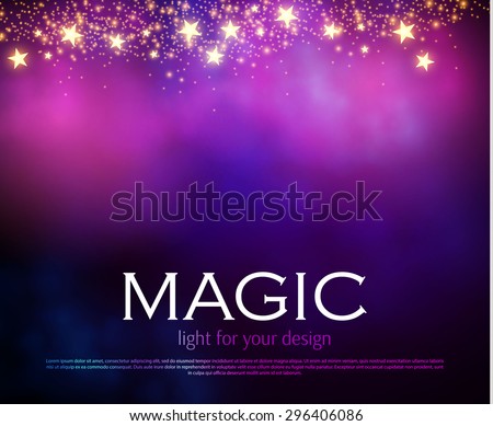 Abstract colorful blur background. Magic design. Dark mobile template. Vector illustration