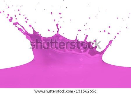 Pink Color Paint Splash Isolated On Stock Photo 44525089 - Shutterstock