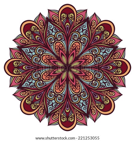 Beautiful Deco Mandala Vector Patterned Design Stock Vector 221253055 ...