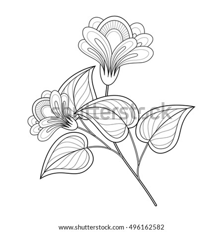 stock photo beautiful monochrome flower object isolated on white background floral design element 496162582