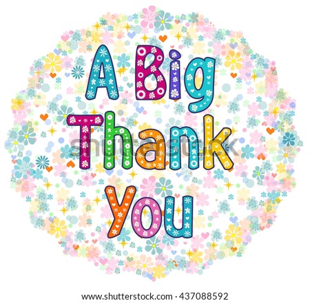 Thank You Cheerful Cute Greeting Card Stock Vector 301473644 - Shutterstock