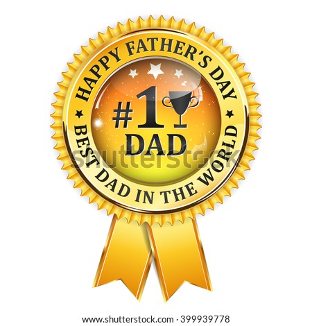 happy fathers day no 1 dad stock vector 399939778