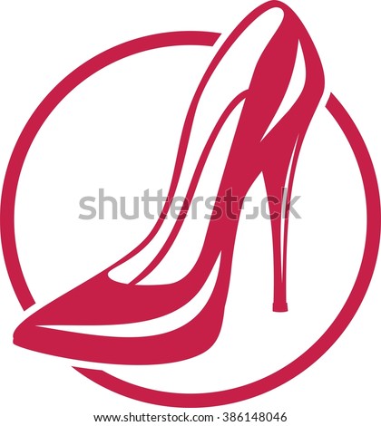 Simple Logo Ladies Classic High Heel Stock Vector 386147797 - Shutterstock