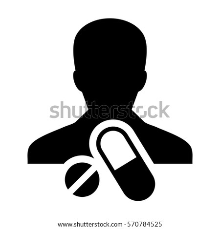 Patient Icon Tablet Pill Medical Prescription Stock Vector 570784525 ...