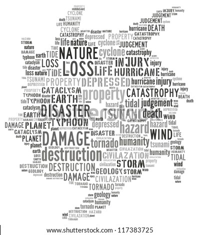 Word Collage Natural Disaster Hurricane Stock Illustration ...