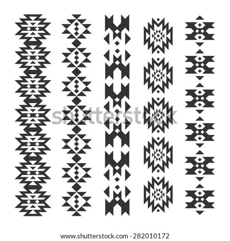 Hand Drawn Look Aztec Navajo Indian Stock Vector 205127713 - Shutterstock