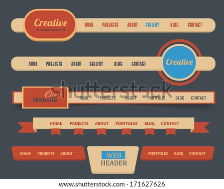 Header Menu Design Exles | header footer stock images royalty free images vectors Header Menu Design Exles | header footer stock images royalty free images vectors