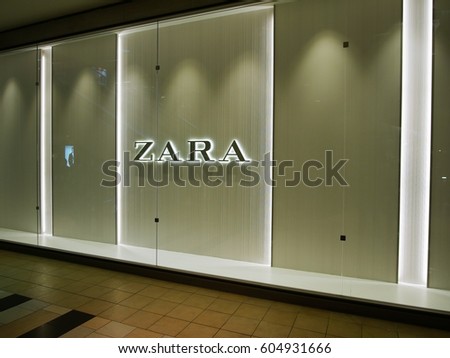 Jersey City, New Jersey - March 18 2017, Zara store front