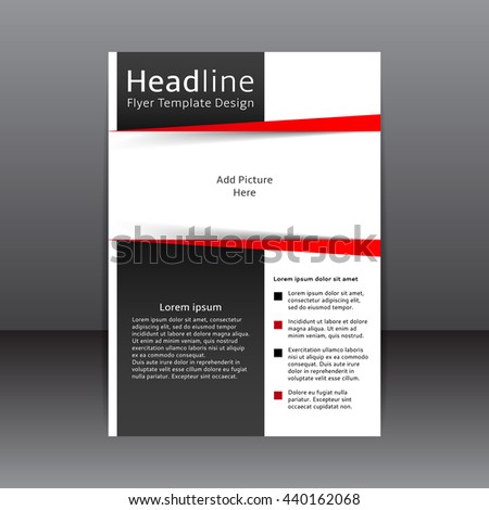 vector design black white flyer cover stock vector royalty free
