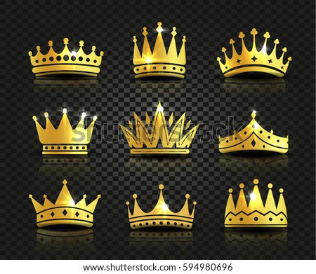 Gold Crown King 3d Vector Icon Stock Vector 553838692 - Shutterstock
