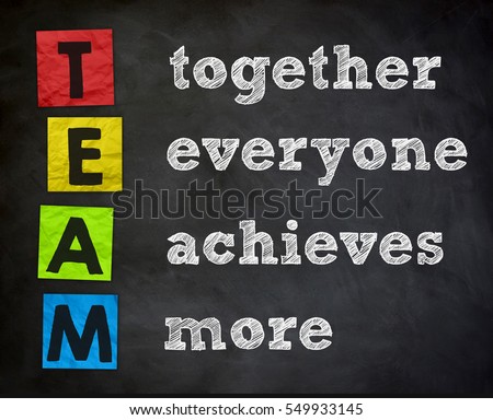 Team Together Everyone Achieves More Stock Illustration 