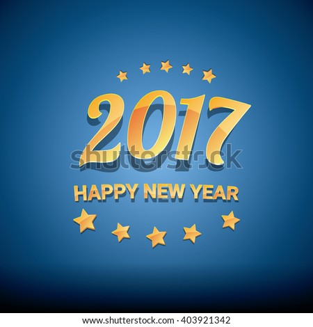 happy new year 2017. happy chinese new year 2017 on creative blue background
