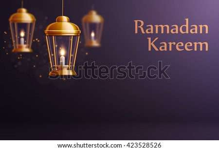 ramadan kareem background, lanterns,holiday, vector illustration eps 10