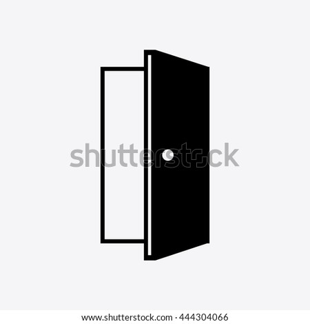 Door Open Icon Vector Stock Vector 608263958 - Shutterstock