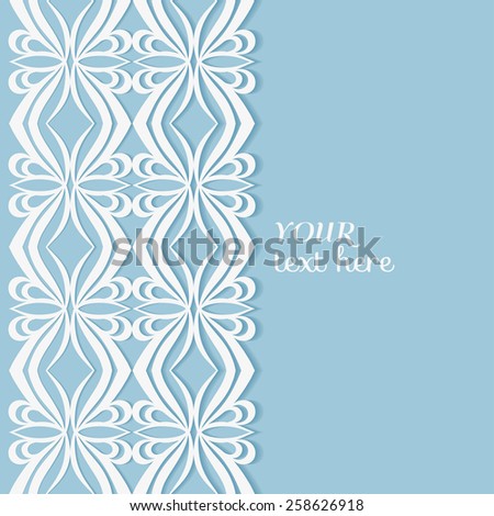 Wedding Invitation Card Lace Pattern Greeting Stock Vector 258626918