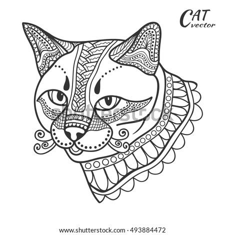 Download Stylized Sketch Cat Hand Drawn Cartoon Stock Vector ...