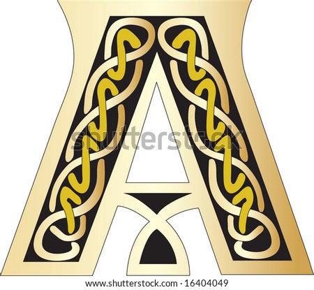 Decorative Alphabet Letter A Celtic Stock Vectors & Vector Clip Art ...