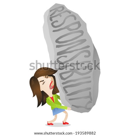 Illustration Cartoon Character Young Woman Lifting Stock Illustration