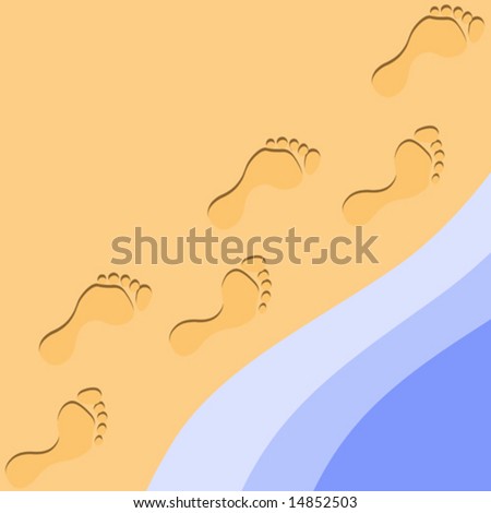 Footsteps In Sand Stock Vectors, Images & Vector Art | Shutterstock