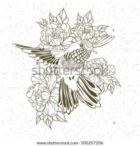 Hand Drawn Vector Illustration Triangle Flowers Stock Vector 458508667 ...