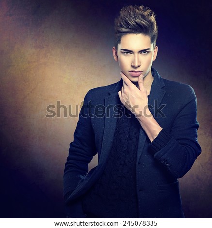 Fashion Young Model Man Portrait Handsome Stock Photo 