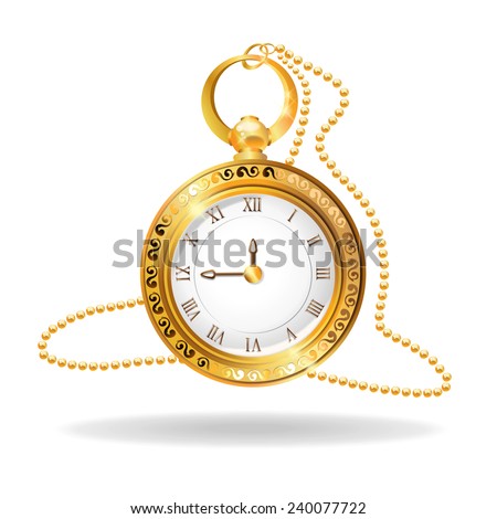 Vintage Pocket Watch Stock Vector (Royalty Free) 240077722 - Shutterstock