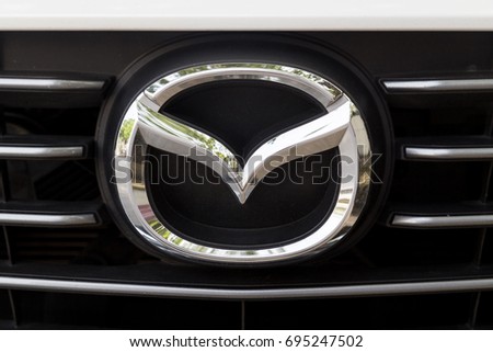 KUALA LUMPUR, MALAYSIA - August 12, 2017: Mazda Motor Corporation, or simply Mazda, is a Japanese multinational automaker based in Hiroshima Prefecture, Japan