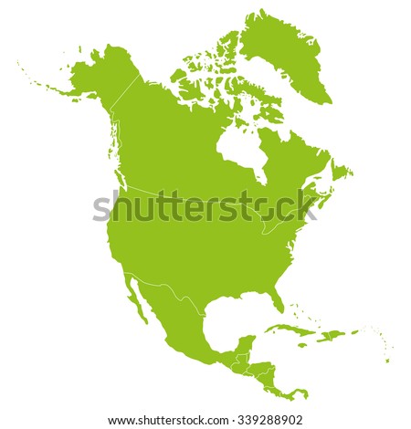 North America Map Terrain Stock Illustration 15180868 - Shutterstock