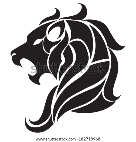 Leo zodiac sign. Isolated on white background. Vector Illustration 