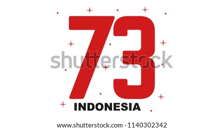 73 Years Indonesian independence Day Logo Wallpaper Background Vector Eps 10