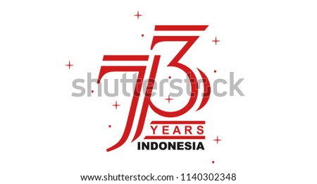 73 Years Indonesian independence Day Logo Wallpaper Background Vector Eps 10