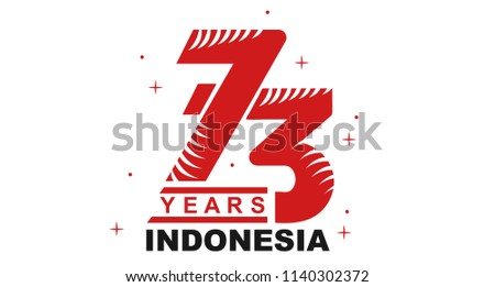 73 Years Indonesian independence Day Logo Wallpaper Background Vector Eps 10