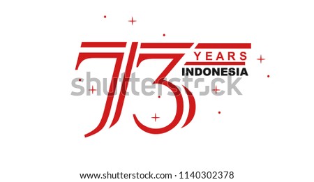 73 Years Indonesian independence Day Logo Wallpaper Background Vector Eps 10