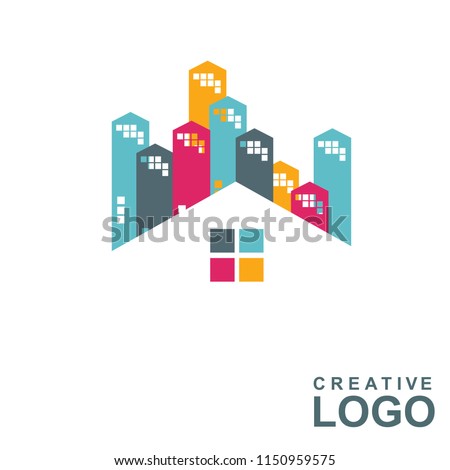 Logo Creative Home Property Concept with colorful