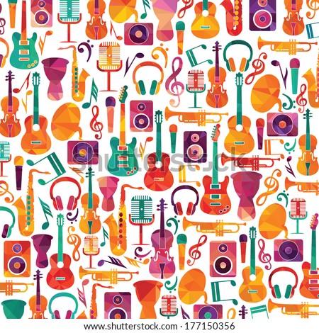 Colorful Music Background Stock Vector 177911414 - Shutterstock