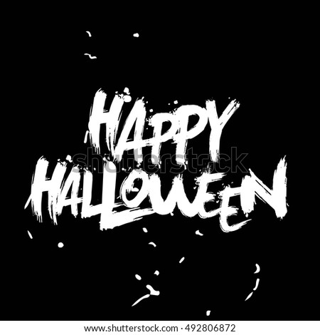 happy halloween lettering hand writing calligraphy halloween type white text on black background - Halloween Writing Font happy halloween lettering hand writing calligraphy halloween type white text on black background - Halloween Writing Font