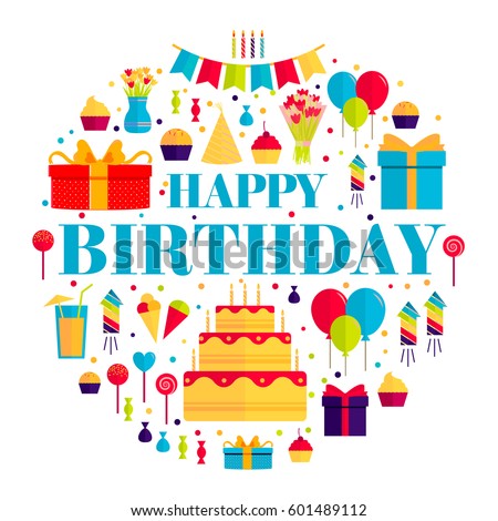 happy birthday circle template